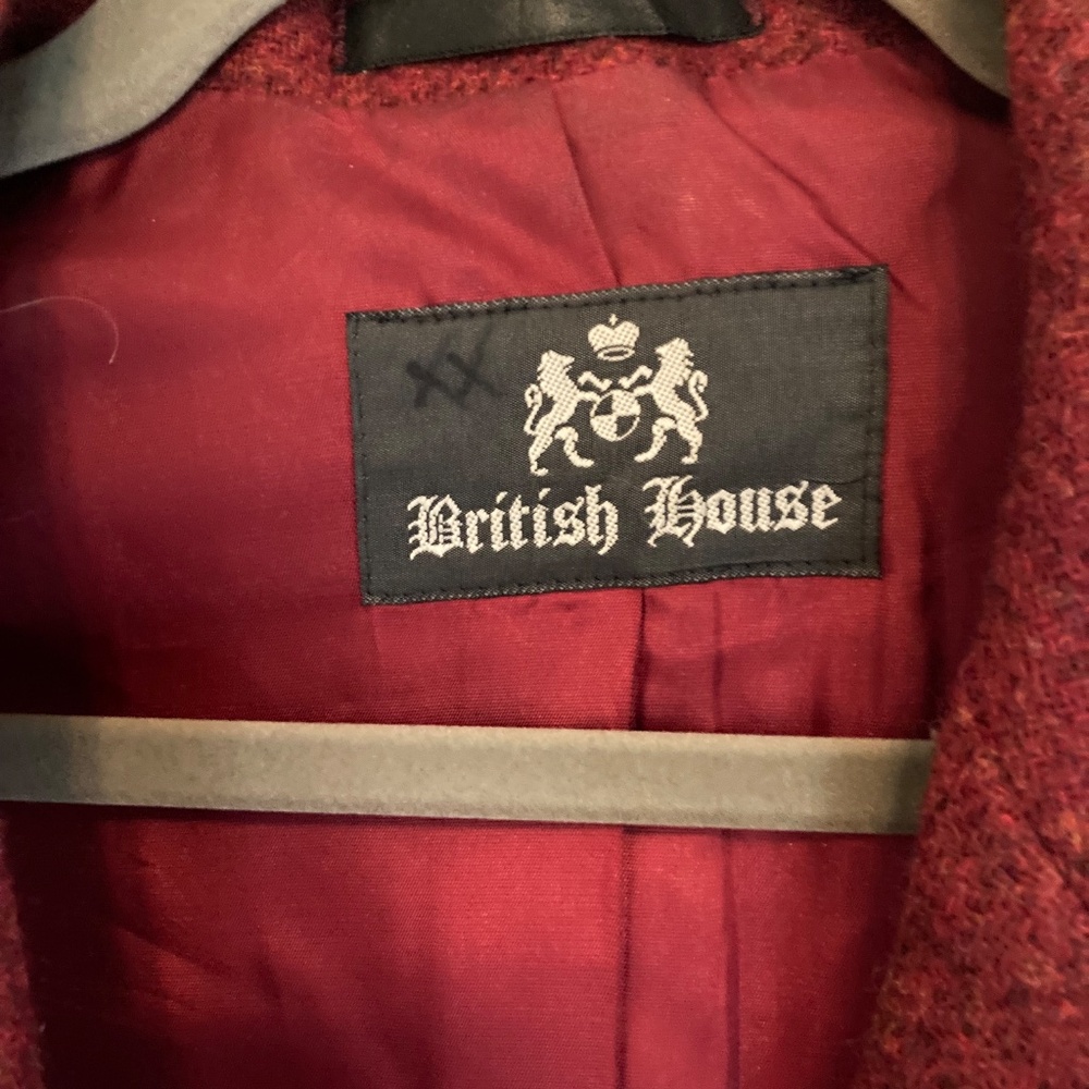 Dark Red Vintage Wool Blazer - Picture 2 of 7